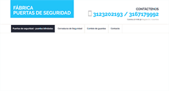 Desktop Screenshot of fabricadepuertasdeseguridad.com