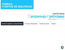 Tablet Screenshot of fabricadepuertasdeseguridad.com